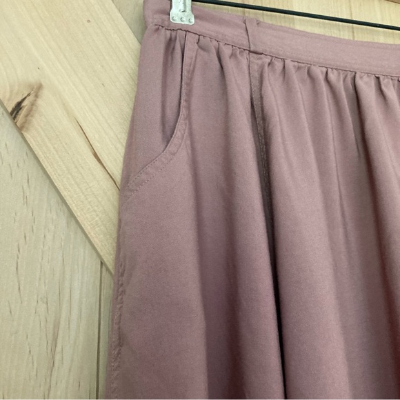 Vintage Dusty Rose Maxi Skirt Rayon Size 14 - Picture 3 of 14